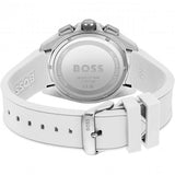 Hugo Boss Volane Grey Dial White SIlicone Strap Watch for Men - 1513948 Authentic Buy Shop Now