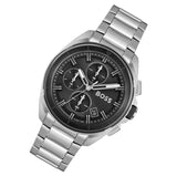 Hugo Boss Volane Black Dial Silver Steel Strap Watch for Men - 1513949 Authentic Buy Shop Now