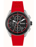 Hugo Boss Volane Black Dial Red Rubber Strap Watch for Men - 1513959 Authentic Buy Shop Now
