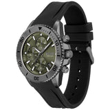 Hugo Boss Admiral Green Dial Black Silicon Rubber Strap Watch for Men - 1513967 Authentic Buy Shop Now