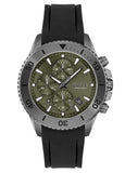 Hugo Boss Admiral Green Dial Black Silicon Rubber Strap Watch for Men - 1513967 Authentic Buy Shop Now