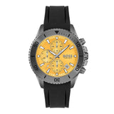 Hugo Boss Admiral Yellow Dial Black Rubber Silicone Strap Watch for Men - 1513968 Authentic Buy Shop Now