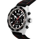 Hugo Boss Energy Chronograph Black Dial Black Silicon Strap Watch For Men - 1513969 Authentic Buy Shop Now