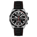 Hugo Boss Globetrotter Grey Dial Black Silicone Strap Watch for Men - 1513931 Authentic Buy Shop Now