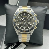 Hugo Boss Energy Chronograph Grey Dial Two Tone Steel Strap Watch For Men - 1513974 Authentic Buy Shop Now