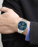 Hugo Boss Associate Blue Dial Two Tone Steel Strap Watch for Men - 1513976 Authentic Buy Shop Now