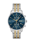 Hugo Boss Associate Blue Dial Two Tone Steel Strap Watch for Men - 1513976 Authentic Buy Shop Now