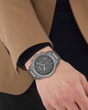 Hugo Boss Trace Chronograph Grey Dial Grey Steel Strap Watch For Men - 1514005 Authentic Buy Shop Now