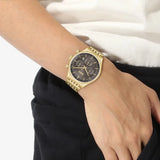 Hugo Boss Gregor Chronograph Grey Dial Gold Steel Strap Watch For Men - 1514051 Authentic Buy Shop Now