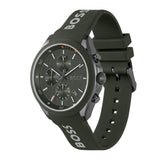 Hugo Boss Velocity Chronograph Green Dial Green Rubber Strap Watch For Men - 1514060 Authentic Buy Shop Now