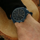 Hugo Boss Velocity Chronograph Blue Dial Blue Rubber Strap Watch For Men - 1514061 Authentic Buy Shop Now
