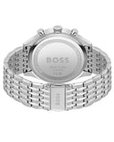 Hugo Boss Gregor Chronograph Black Dial Silver Steel Strap Watch For Men - 1514082 Authentic Buy Shop Now