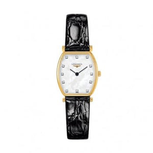 Longines La Grande Classique de Longines Tonneau White Dial Black Leather Strap Watch for Women - L4.205.2.87.2 Authentic Buy Shop Now