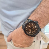 Fossil Bronson Automatic Skeleton Black Dial Black Steel Strap Watch for Men - ME3256 Authentic Buy Shop Now