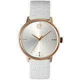 Calvin Klein Accent White Dial White Leather Strap Watch for Men - K2Y2X6KW Authentic Buy Shop Now