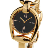 Gucci Horsebit Collection Black Dial Rose Gold Steel Strap Watch For Women - YA139507 Authentic Buy Shop Now