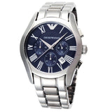 Emporio Armani Classic Blue Dial Silver Steel Strap Watch For Men - AR1635 Authentic Buy Shop Now