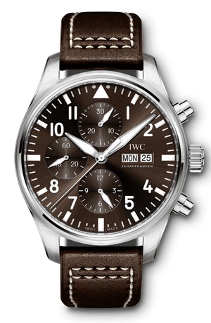 IWC Pilot's Watch Chronograph Edition Brown Dial Brown Leather Strap Watch for Men - IW377713 Authentic Buy Shop Now