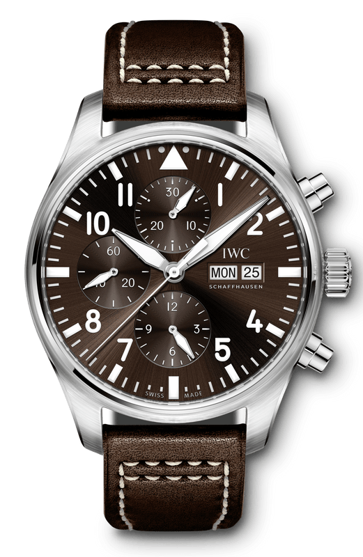 IWC Pilot's Watch Chronograph Edition Brown Dial Brown Leather Strap Watch for Men - IW377713 Authentic Buy Shop Now