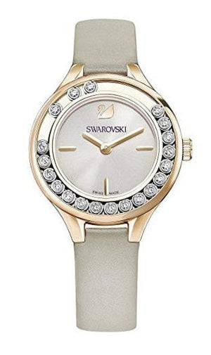 Swarovski Lovely Crystals Mini Grey Dial Grey Leather Strap Watch for Women - 5261481 Authentic Buy Shop Now