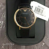Emporio Armani Kappa Quartz Black Dial Black Leather Strap Watch For Women - AR11064 Authentic Buy Shop Now