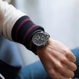 Tommy Hilfiger London Chronograph Grey Dial Black Leather Strap Watch for Men - 1791533 Authentic Buy Shop Now