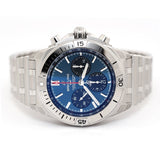 Breitling Chronomat B01 42mm Blue Dial Silver Steel Strap Watch for Men - AB0134101C1A1 Authentic Buy Shop Now