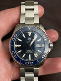 Tag Heuer Aquaracer Calibre 5 Blue Dial Silver Steel Strap Watch for Men - WAY201B.BA0927 Authentic Buy Shop Now
