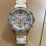Marc Jacobs Rock Chronograph White Dial White Silicone Strap Watch for Women - MBM2546 Authentic Buy Shop Now