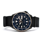 Seiko 5 Sports Automatic Blue Dial Black NATO Strap Watch for Men - SBSA098 Authentic Buy Shop Now