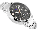 Tommy Hilfiger Briggs Chronograph Black Dial Silver Steel Strap Watch for Men - 1791422 Authentic Buy Shop Now