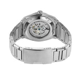 Fossil Everett Automatic Skeleton Blue Dial Silver Steel Strap Watch for Men - ME3220 Authentic Buy Shop Now