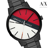 Armani Exchange Cayde Multicolor Dial Black Steel Strap Watch For Men - AX2725 Authentic Buy Shop Now