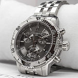 Tissot PRS 200 Grey Dial Chronograph Grey Dial Silver Steel Strap Watch For Men - T067.417.11.051.00 Authentic Buy Shop Now