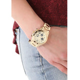 Marc Jacobs Rock Metal Chronograph Gold Dial Gold Steel Strap Watch for Men - MBM3158 Authentic Buy Shop Now