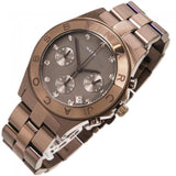 Marc Jacobs Blade Chronograph Brown Dial Brown Steel Strap Watch for Women - MBM3121 Authentic Buy Shop Now