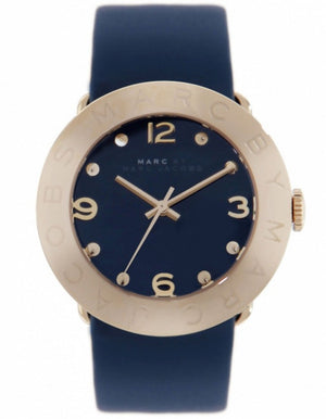 Marc Jacobs Blade Blue Dial Blue Leather Strap Watch for Women - MBM1224 Authentic Buy Shop Now