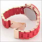 Marc Jacobs Rock Chronograph Red Dial Red Silicone Strap Watch for Women - MBM2577 Authentic Buy Shop Now