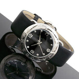 Marc Jacobs Amy Black Dial Black Leather Strap Watch for Women - MBM1140 Authentic Buy Shop Now