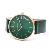 Coach Perry Green Dial Green Leather Strap Watch for Women - 14503383-C Authentic Buy Shop Now