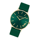 Coach Perry Green Dial Green Leather Strap Watch for Women - 14503383-C Authentic Buy Shop Now