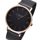 Coach Charles Black Ion Dial Black Mesh Bracelet Watch for Men - 14602470 Authentic Buy Shop Now