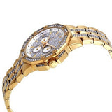 Bulova Crystal Collection Octova White Dial Gold Steel Strap Watch for Men - 98C126 Authentic Buy Shop Now