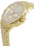 Bulova Crystal Collection Octova White Dial Gold Steel Strap Watch for Men - 98C126 Authentic Buy Shop Now