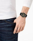Bulova Marine Star Chronograph Black Dial Black Rubber Strap Watch for Men - 98B278 Authentic Buy Shop Now