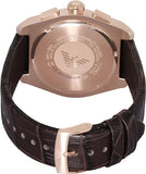 Emporio Armani Federico Chronograph Blue Dial Brown Leather Strap Watch For Men - AR11563 Authentic Buy Shop Now