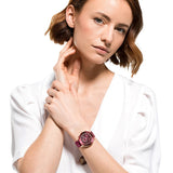 Swarovski Octea Lux Chrono Red Dial Red Leather Strap Watch for Women - 5547642 Authentic Buy Shop Now