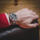 Maurice Lacroix Aikon Chronograph Black Dial Silver Steel Strap Watch for Men - AI1018-SS002-330-1 Authentic Buy Shop Now