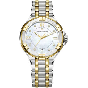 Maurice Lacroix Aikon Mother of Pearl Dial Two Tone Steel Strap Watch for Women - A11006-PVY13-171-1 Authentic Buy Shop Now