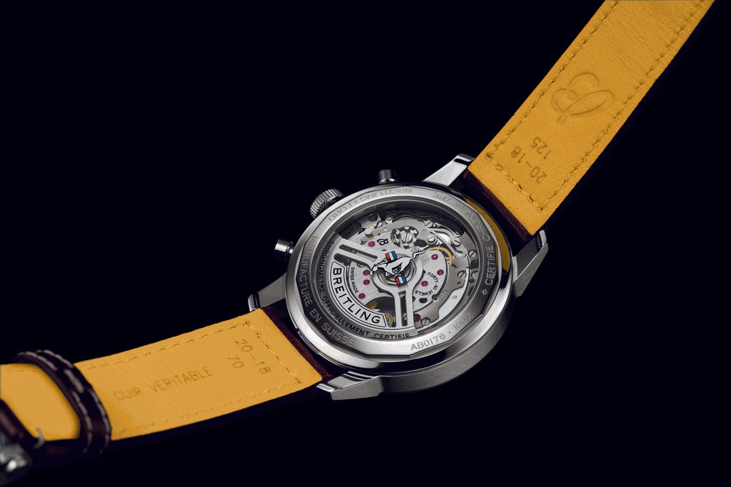 Breitling Premier B01 Chronograph 42 Black Dial Black Leather Strap Watch for Men - AB0145221B1P1 Authentic Buy Shop Now
